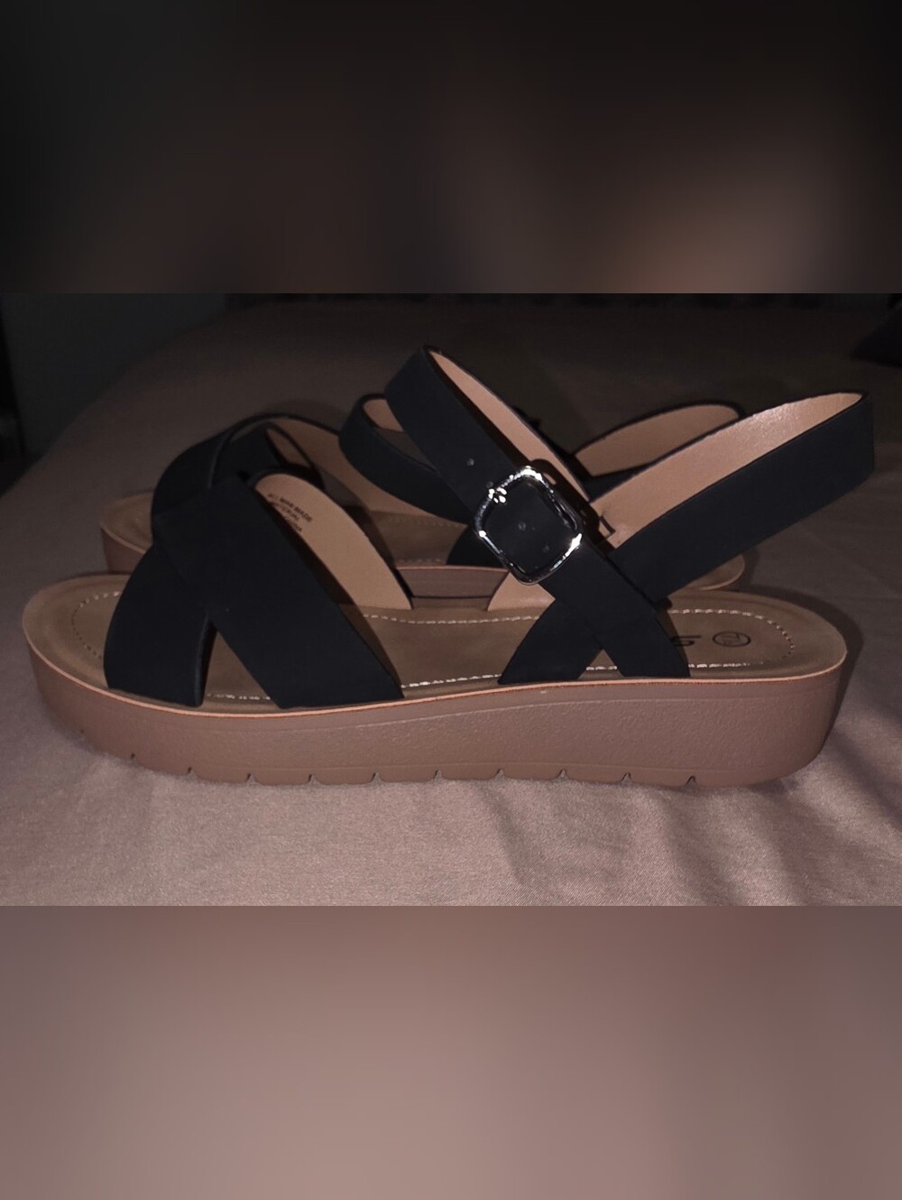 Soda Black Strappy Slingback Sandals Brand New Size 7.5